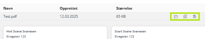 Visning av vedlegg for dåpspåmelding.