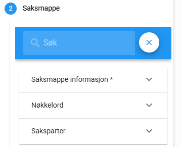 Informasjon om saksmappe.