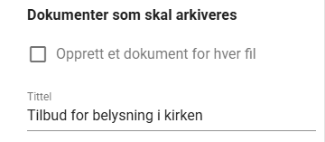 Flere filer i ett dokument.