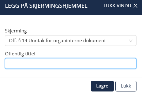 Skjerming.