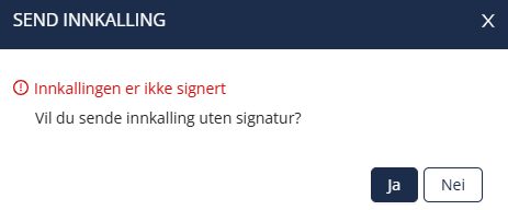 Advarsel om manglende signatur.
