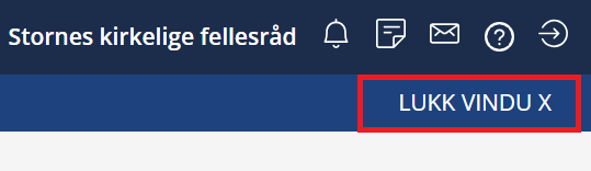 Knappen «Lukk vindu».