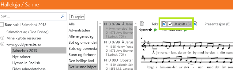 Notebilde for salme.