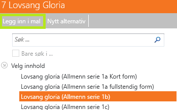 Velg og legg inn flere alternativer.